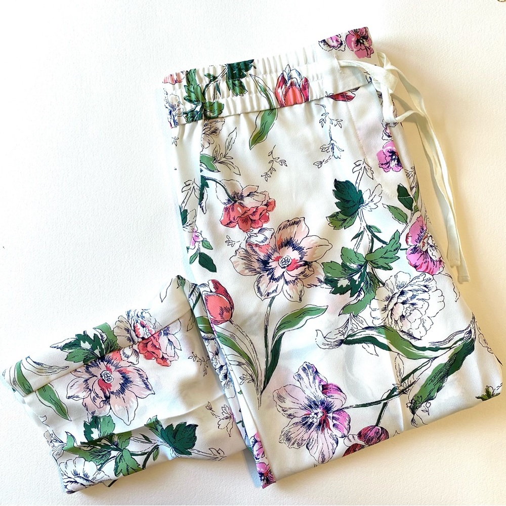 NWT Ann Taylor Floral Straight Leg Slacks, Size: 12